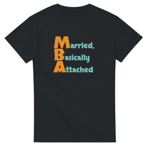 Married, Basically Attached — black unisex t-shirt