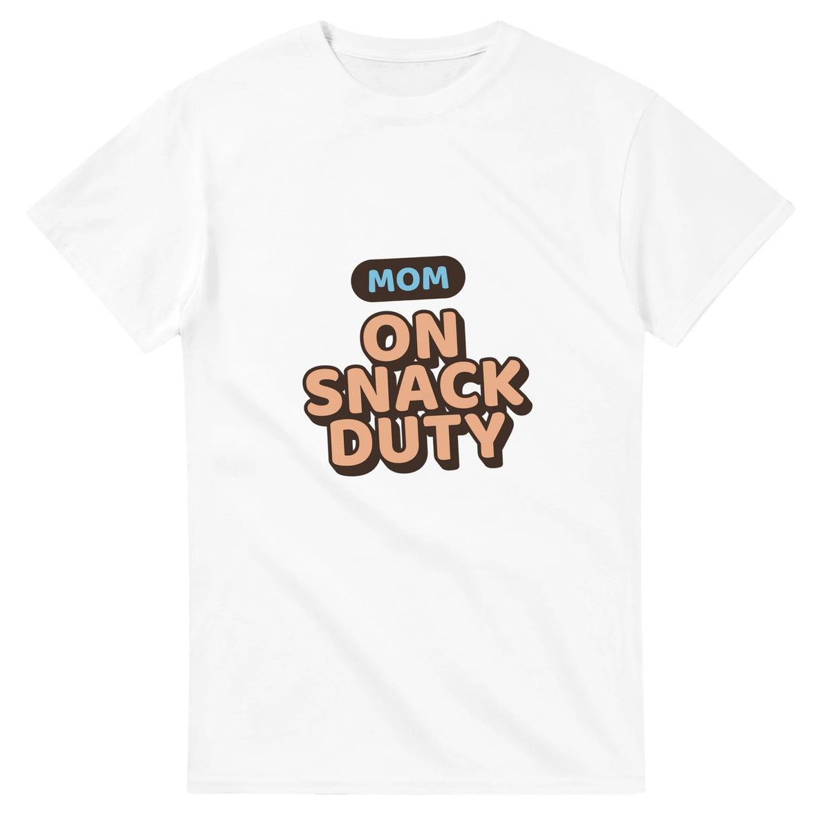 Mom: On Snack Duty — white unisex t-shirt