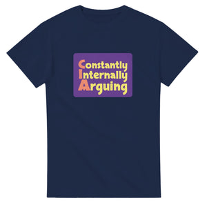 Constantly Internally Arguing — navy unisex t-shirt