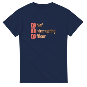 Chief Interrupting Officer — navy unisex t-shirt