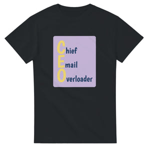 Chief Email Overloader — black unisex t-shirt
