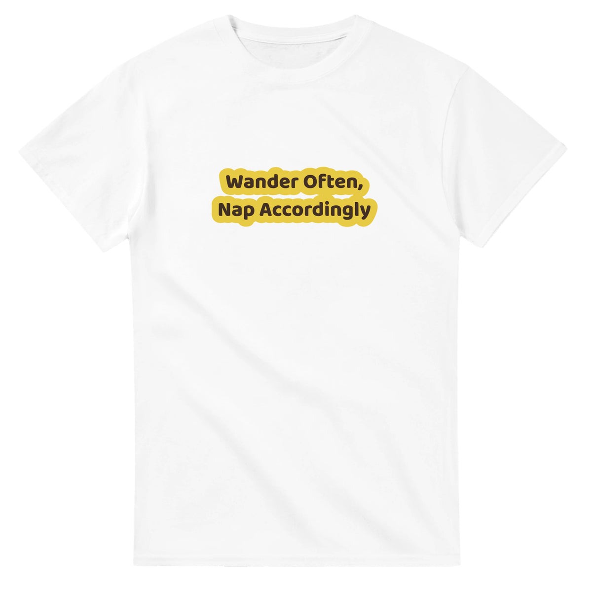Wander Often, Nap Accordingly — white unisex t-shirt