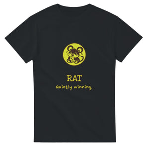 Rat • Quietly Winning — black unisex t-shirt