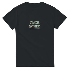 Teach. Inspire — black unisex t-shirt