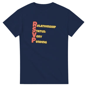 Relationship Status: Very Pending — navy unisex t-shirt