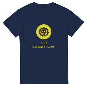 Leo • Sunshine Included — navy unisex t-shirt