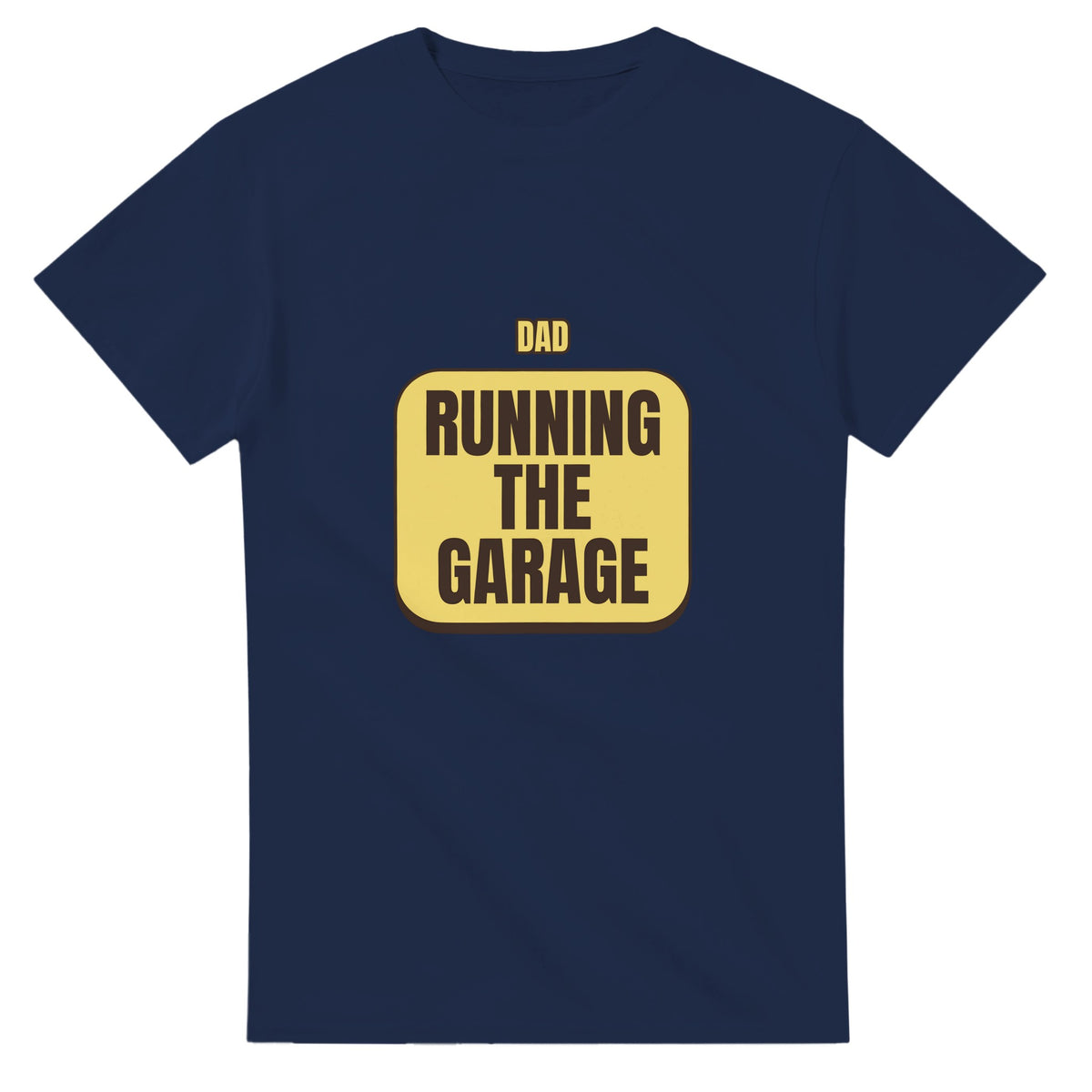 Dad: Running The Garage — navy unisex t-shirt