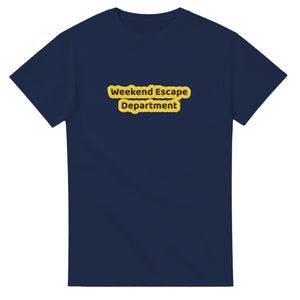 Weekend Escape Department — navy unisex t-shirt