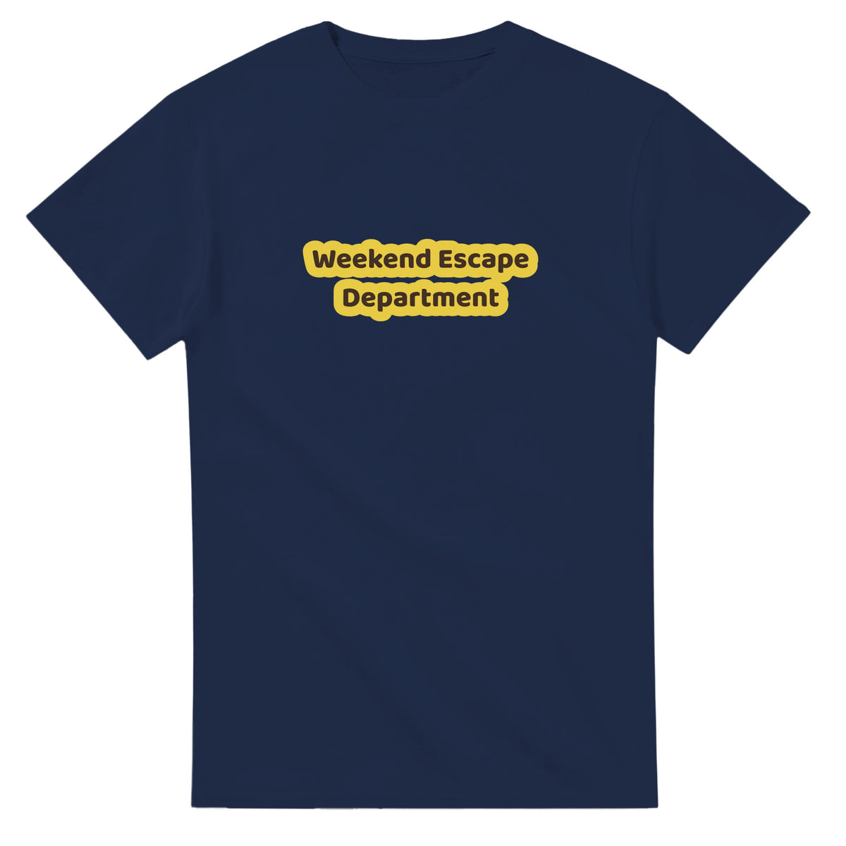 Weekend Escape Department — navy unisex t-shirt