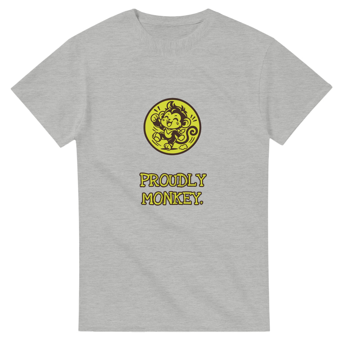 Proudly Monkey — ash unisex t-shirt