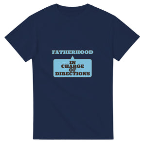 Fatherhood: In Charge Of Directions — navy unisex t-shirt