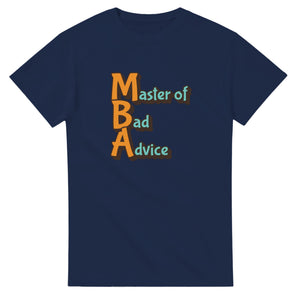 Master of Bad Advice — navy unisex t-shirt