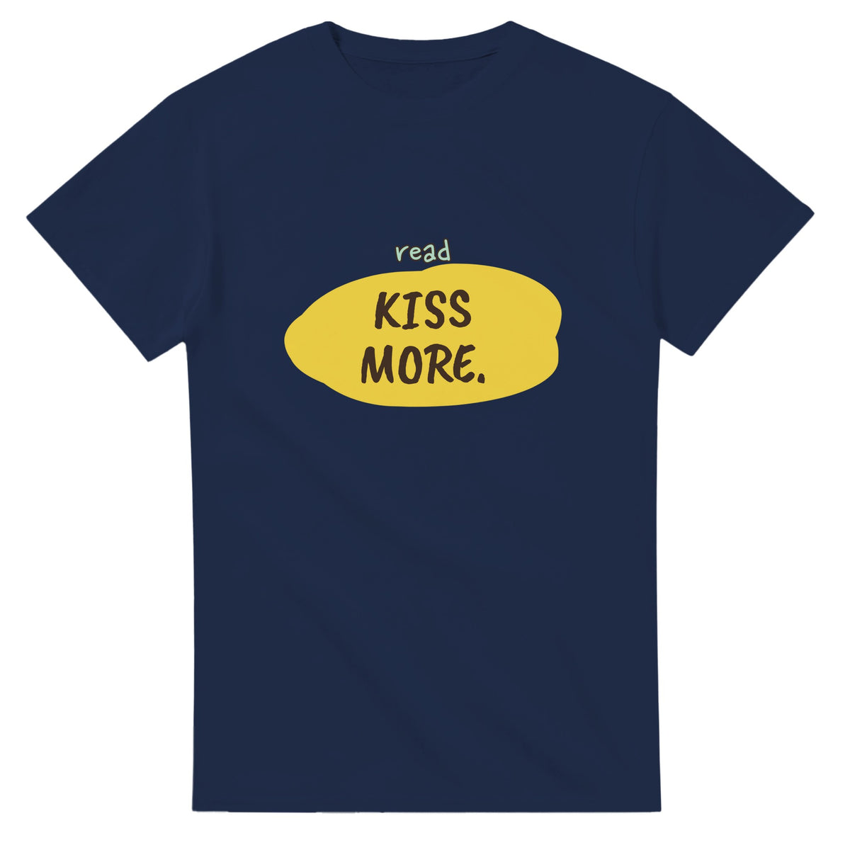 Read Less. Kiss More — navy unisex t-shirt