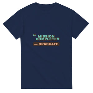 Graduate: Mission Complete — navy unisex t-shirt