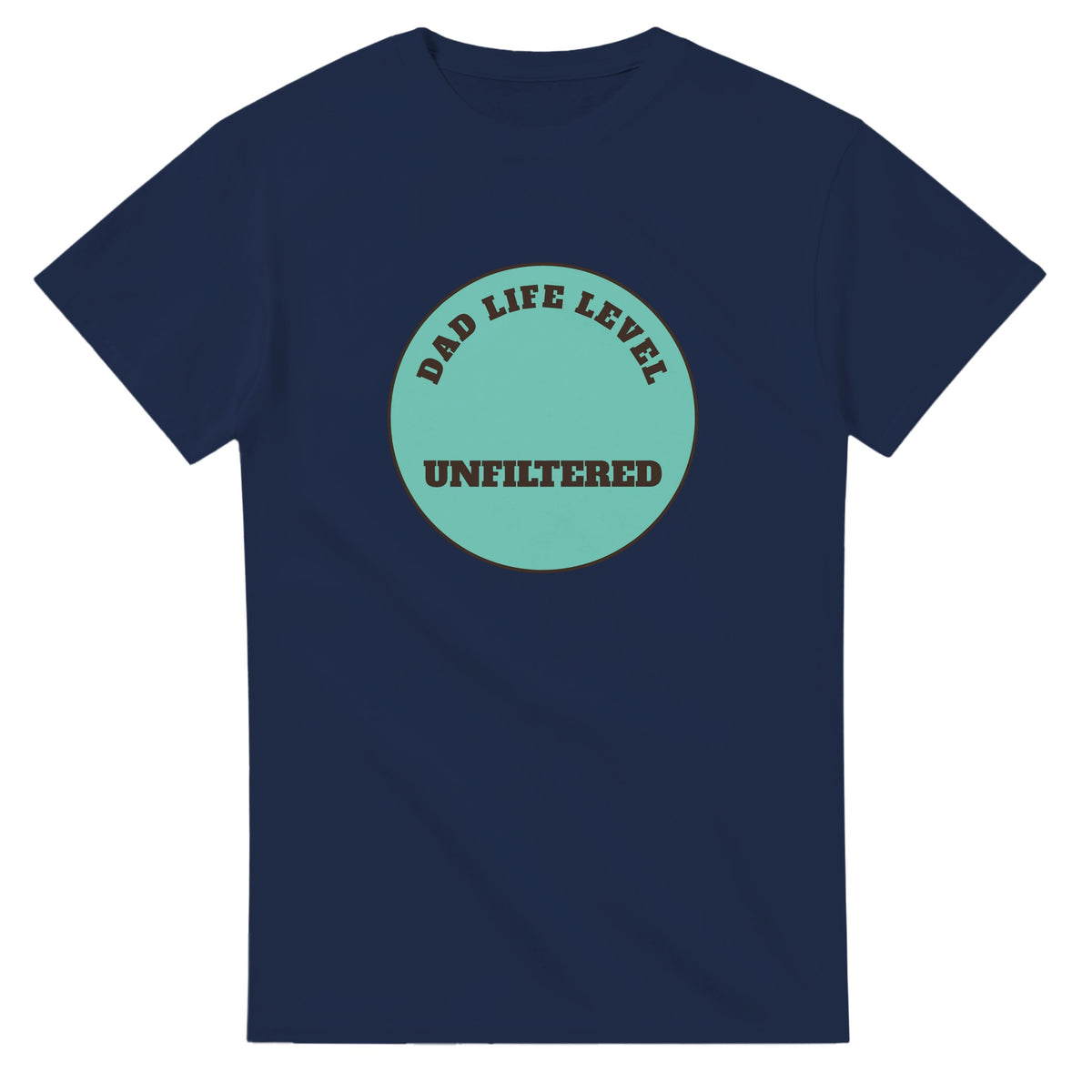 Dad Life Level: Unfiltered — navy unisex t-shirt