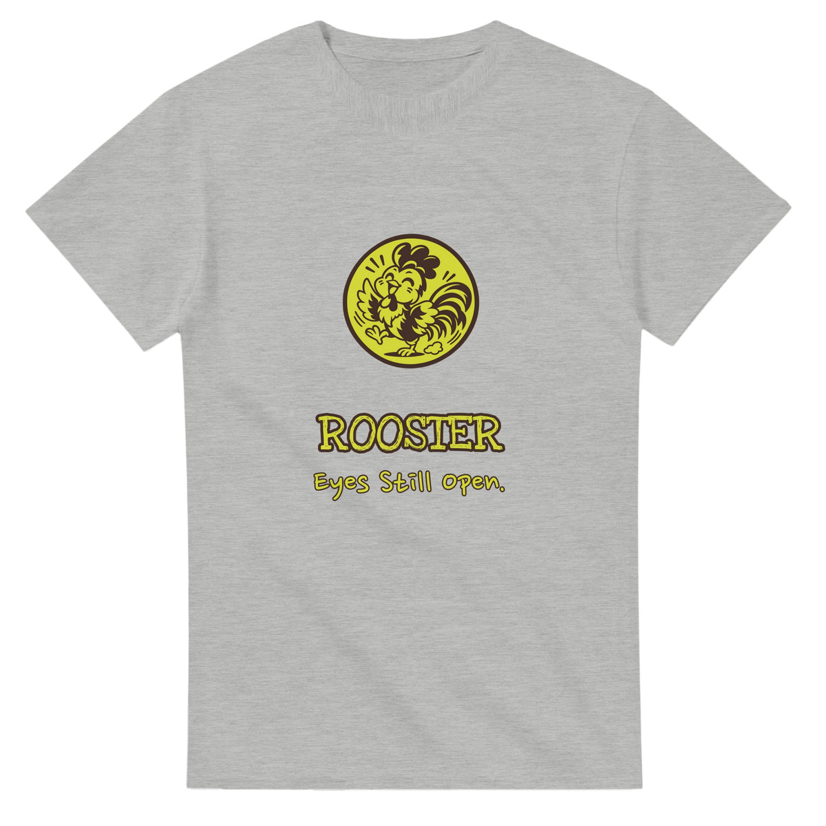 Rooster • Eyes Still Open — ash unisex t-shirt
