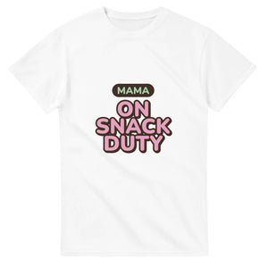 Mama: On Snack Duty — white unisex t-shirt
