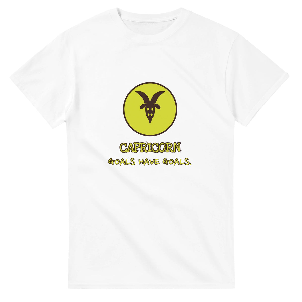 Capricorn • Goals Have Goals — white unisex t-shirt