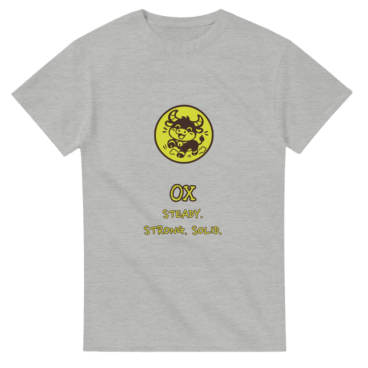 Ox • Steady. Strong. Solid — ash unisex t-shirt