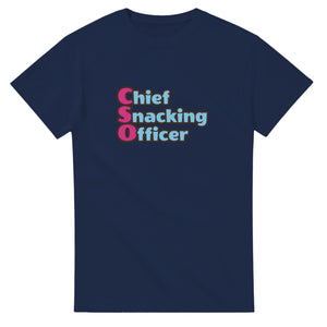 Chief Snacking Officer — navy unisex t-shirt