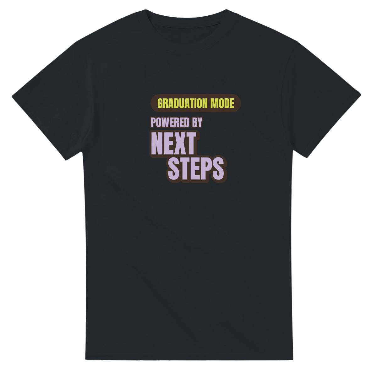 Graduation Mode Powered By Next Steps — black unisex t-shirt