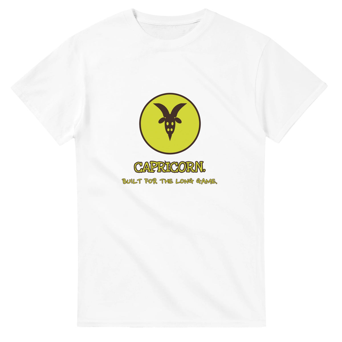 Capricorn. Built For The Long Game — white unisex t-shirt