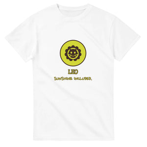 Leo • Sunshine Included — white unisex t-shirt