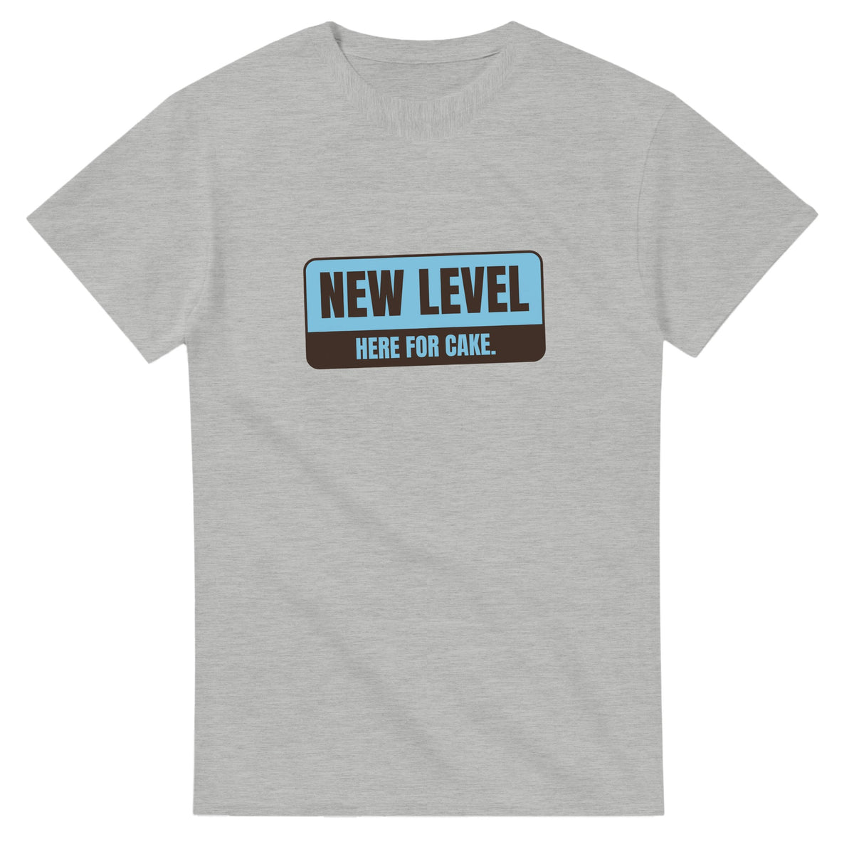 New Level. Here For Cake — ash unisex t-shirt