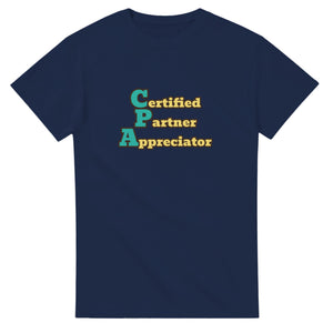 Certified Partner Appreciator — navy unisex t-shirt