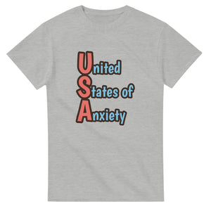 United States of Anxiety — ash unisex t-shirt