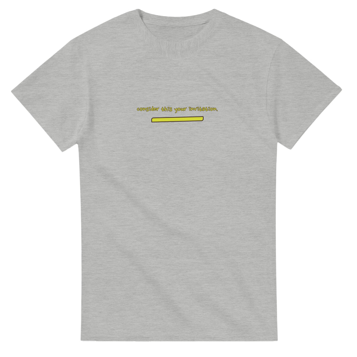 Consider This Your Invitation — ash unisex t-shirt