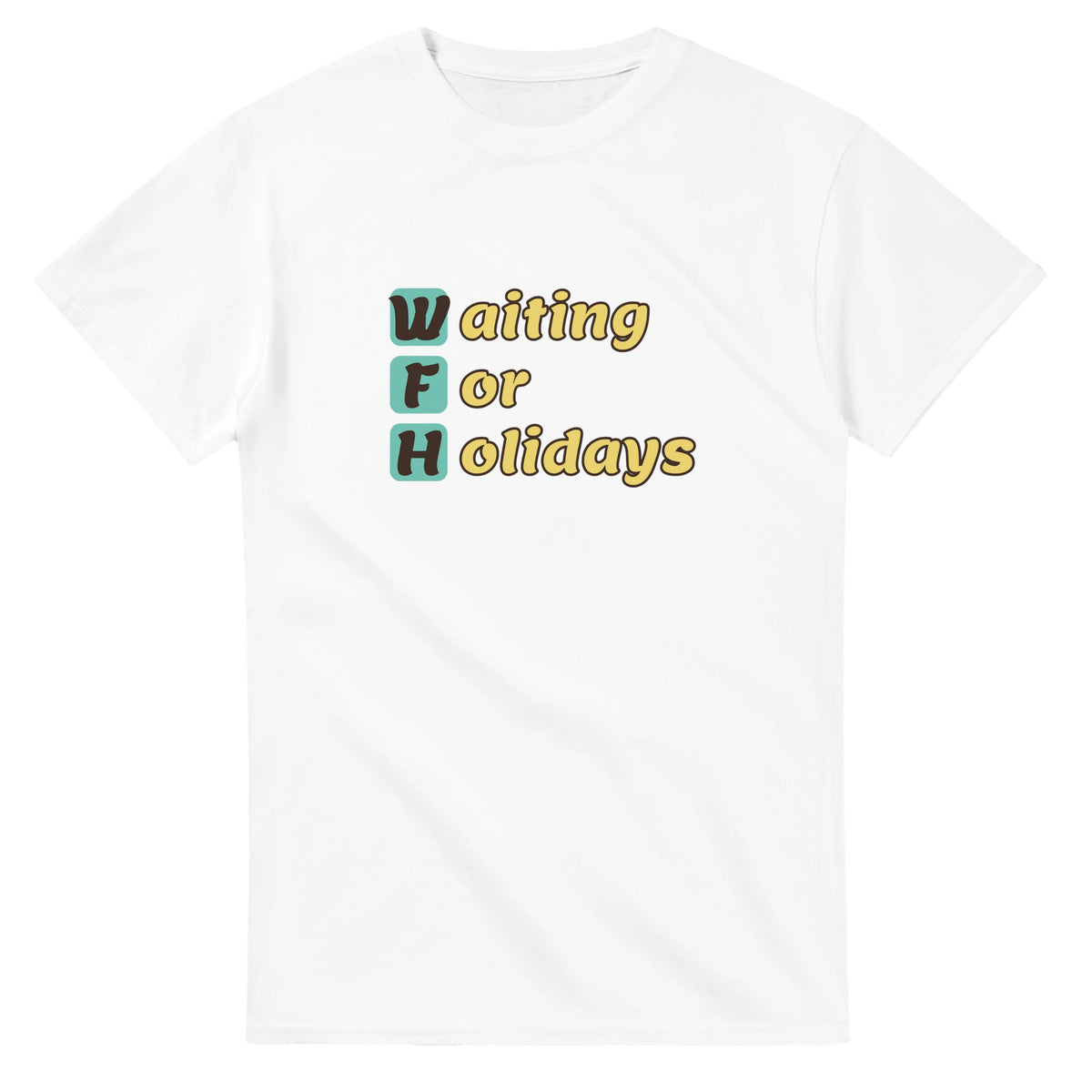 Waiting For Holidays — white unisex t-shirt