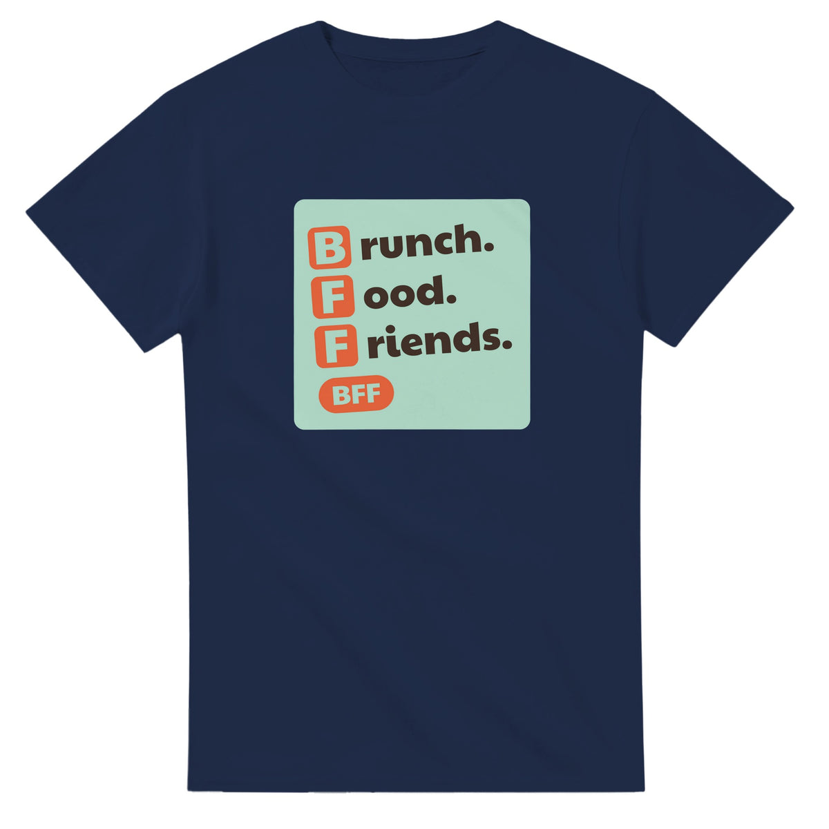 Brunch. Food. Friends. — navy unisex t-shirt