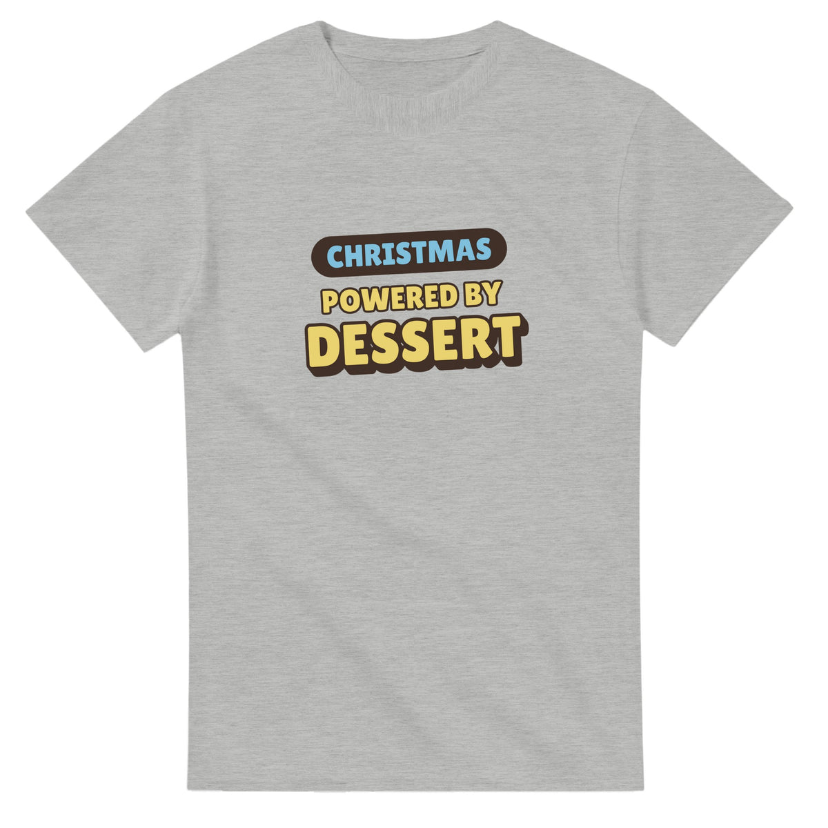 Christmas Powered By Dessert — ash unisex t-shirt