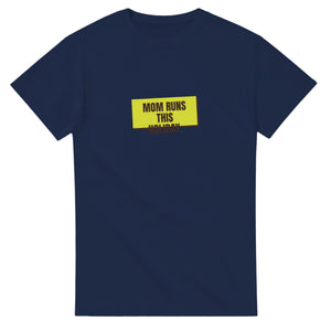 Mom Runs This Holiday — navy unisex t-shirt