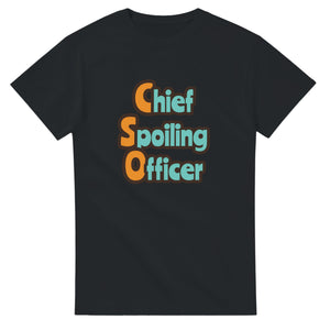 Chief Spoiling Officer — black unisex t-shirt