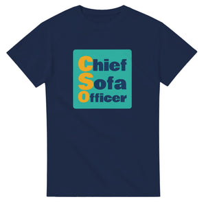 Chief Sofa Officer — navy unisex t-shirt