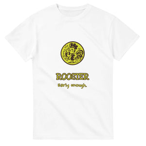 Rooster • Early Enough — white unisex t-shirt