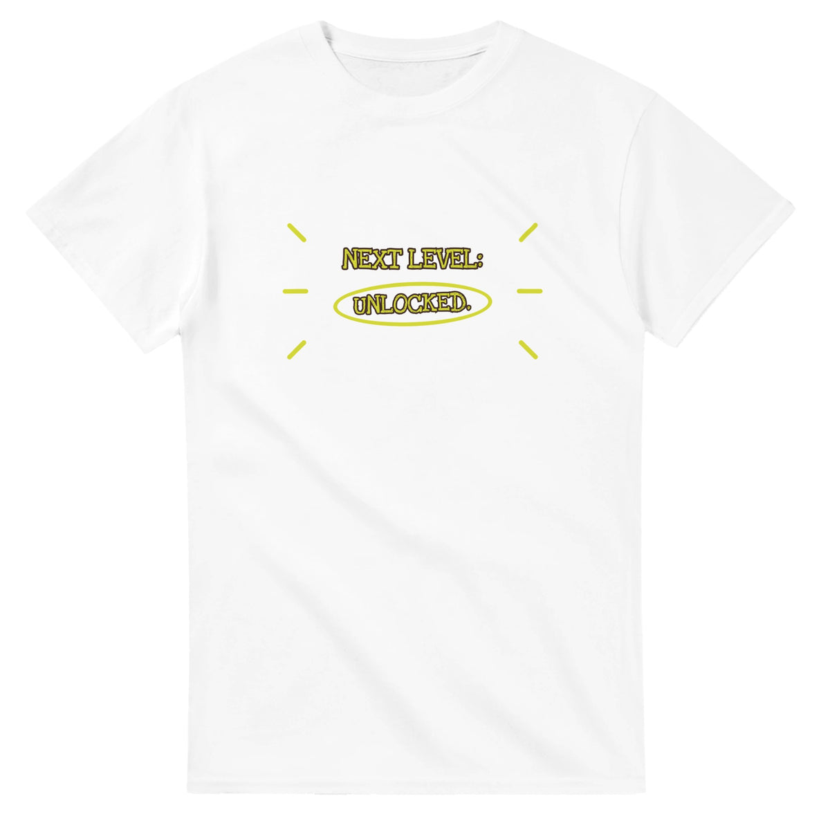 Next Level: Unlocked — white unisex t-shirt