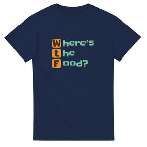 Where’s the Food? — navy unisex t-shirt