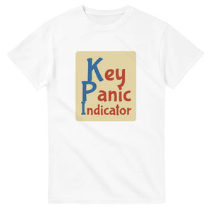 Key Panic Indicator — white unisex t-shirt