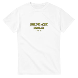Offline Mode Enabled — white unisex t-shirt