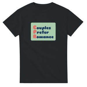 Couples Prefer Romance — black unisex t-shirt