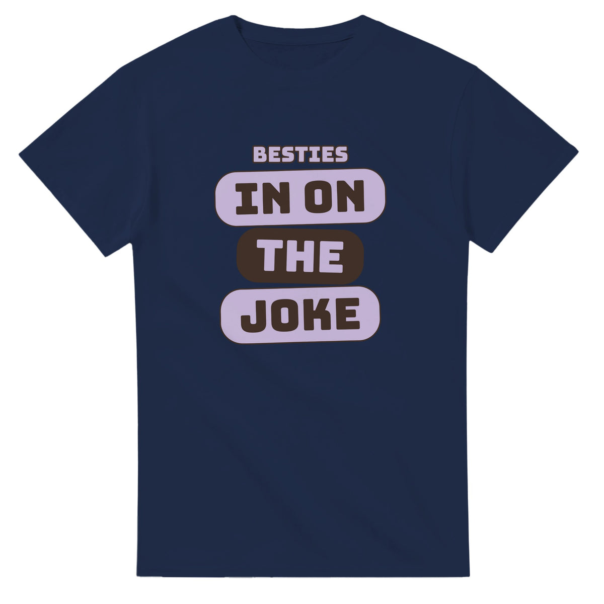 Besties: In On The Joke — navy unisex t-shirt