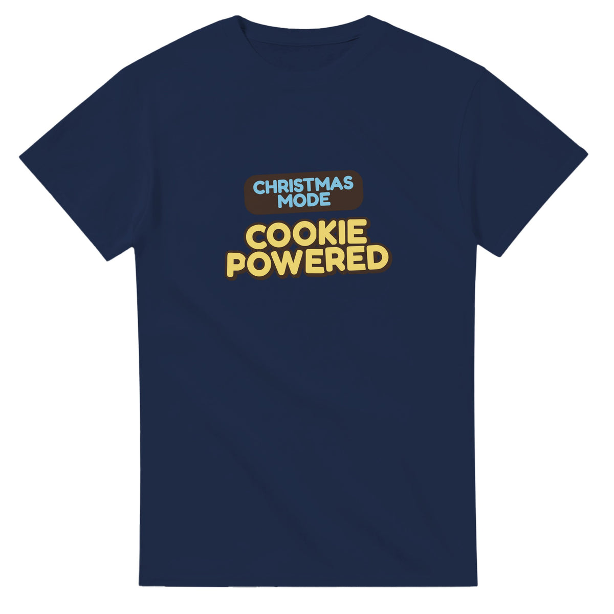 Christmas Mode: Cookie Powered — navy unisex t-shirt