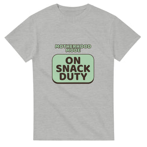 Motherhood Mode: On Snack Duty — ash unisex t-shirt