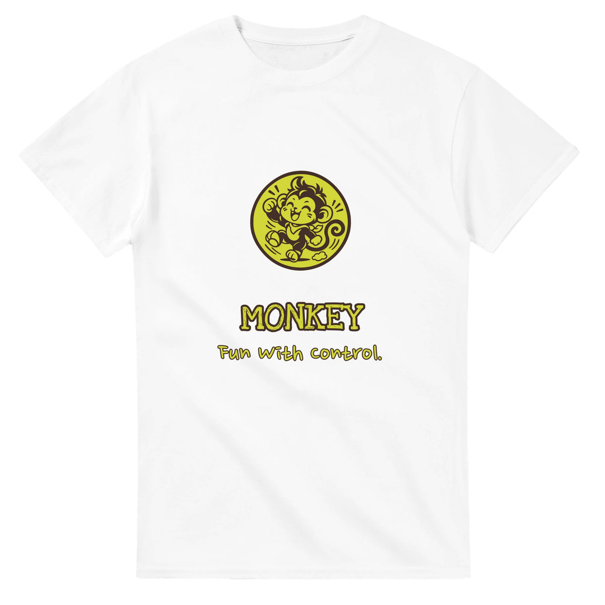 Monkey • Fun With Control — white unisex t-shirt