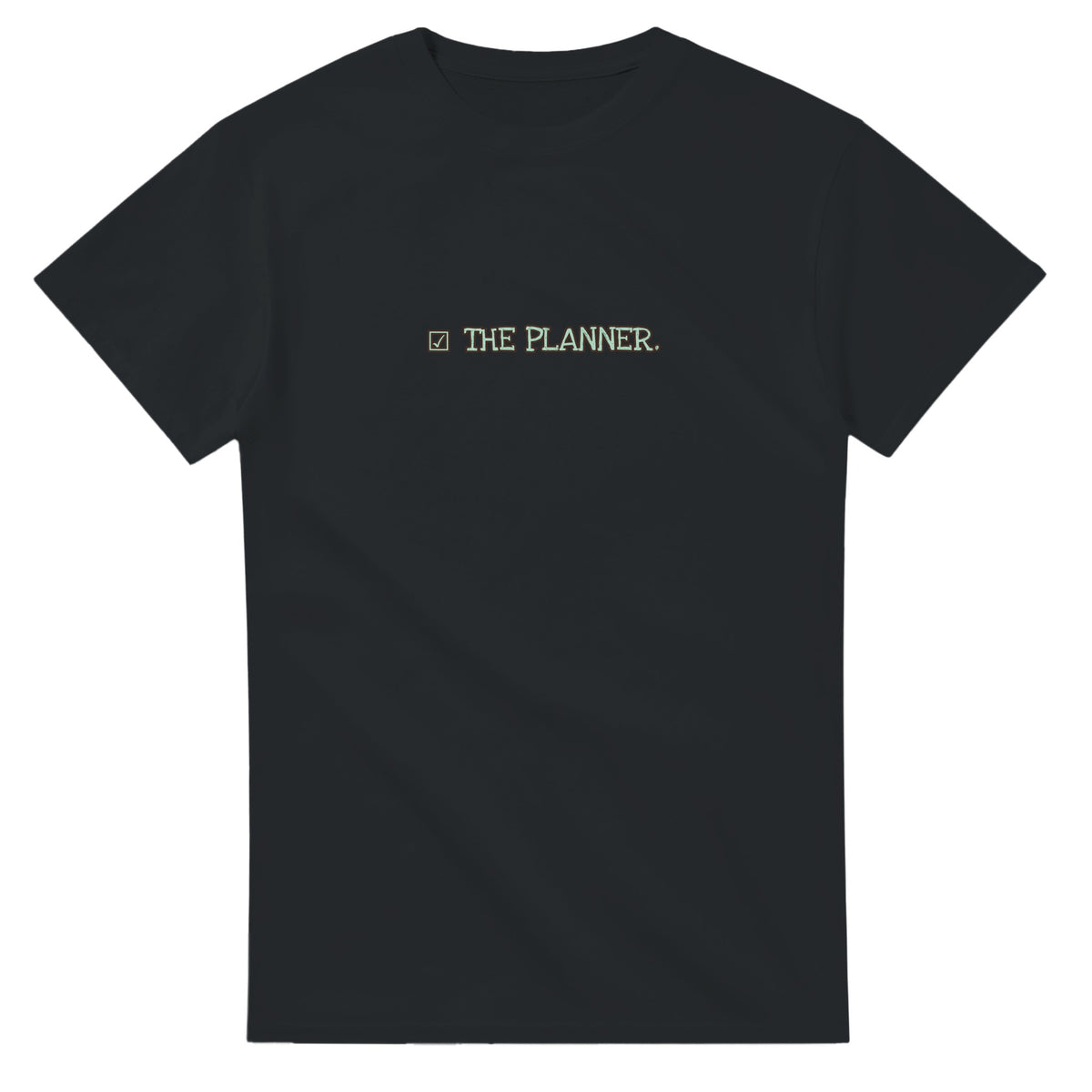 The Planner — black unisex t-shirt