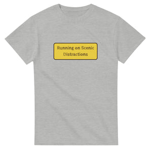 Running On Scenic Distractions — ash unisex t-shirt