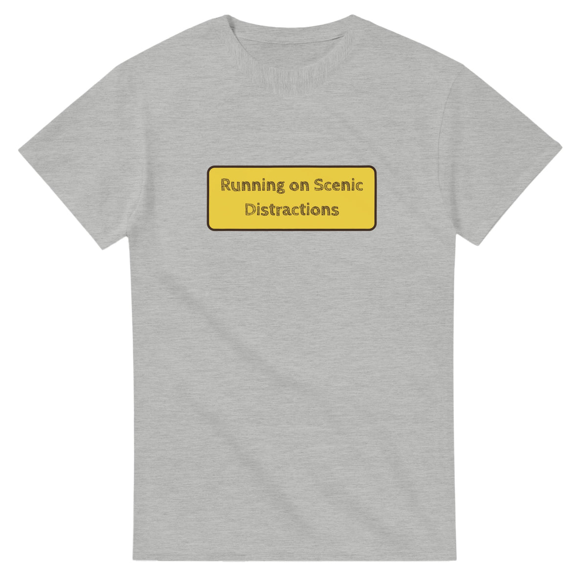Running On Scenic Distractions — ash unisex t-shirt